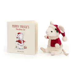 Merry Mouse's Christmas Eve Book and Merry Mouse*Jellycat New