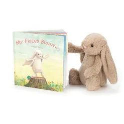 My Friend Bunny Book and Bashful Beige Bunny Medium*Jellycat Sale