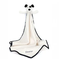 Personalised Bashful Black & Cream Puppy Blankie*Jellycat Sale