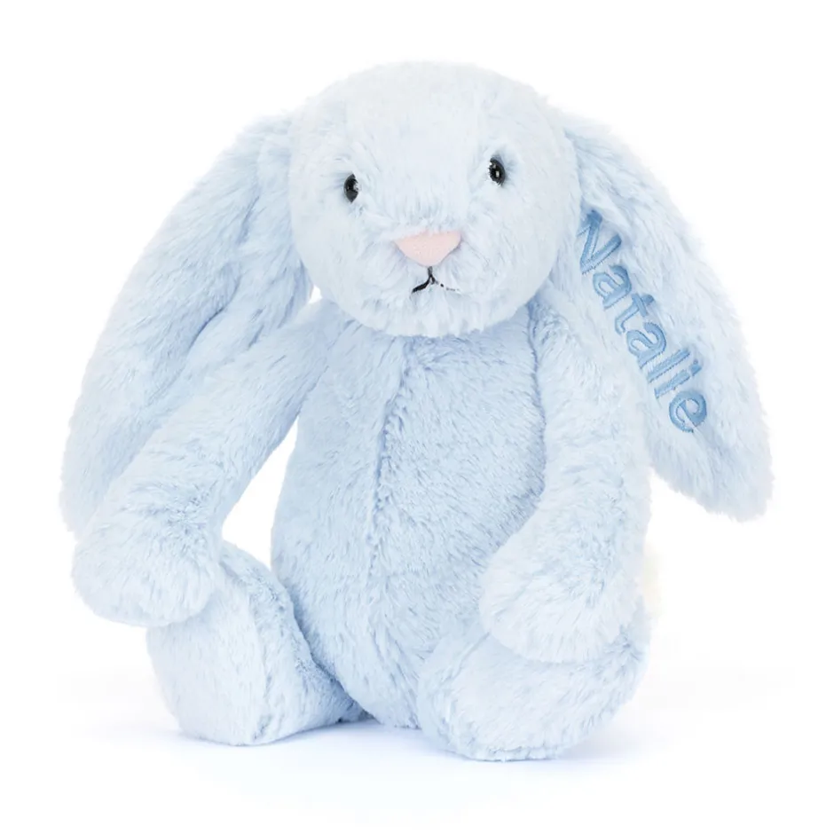 Personalised Bashful Blue Bunny Medium*Jellycat New