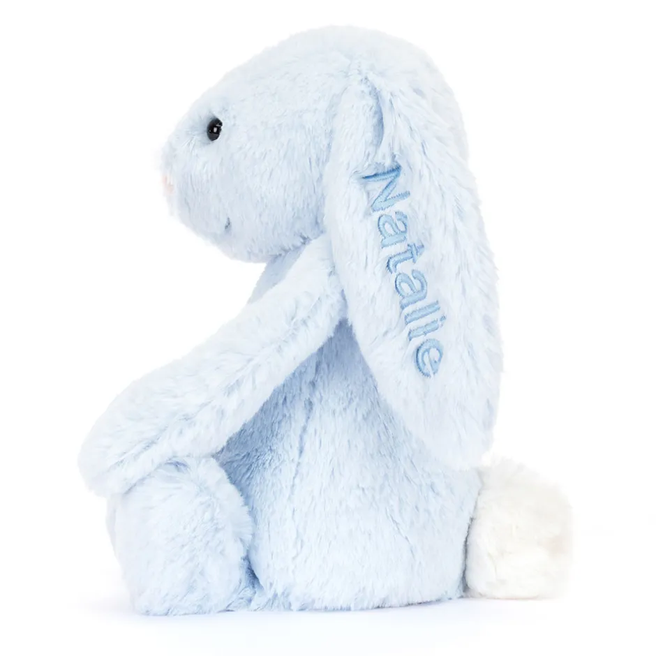 Personalised Bashful Blue Bunny Medium*Jellycat New