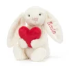 Personalised Bashful Red Love Heart Bunny Medium*Jellycat Discount