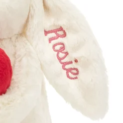 Personalised Bashful Red Love Heart Bunny Medium*Jellycat Discount
