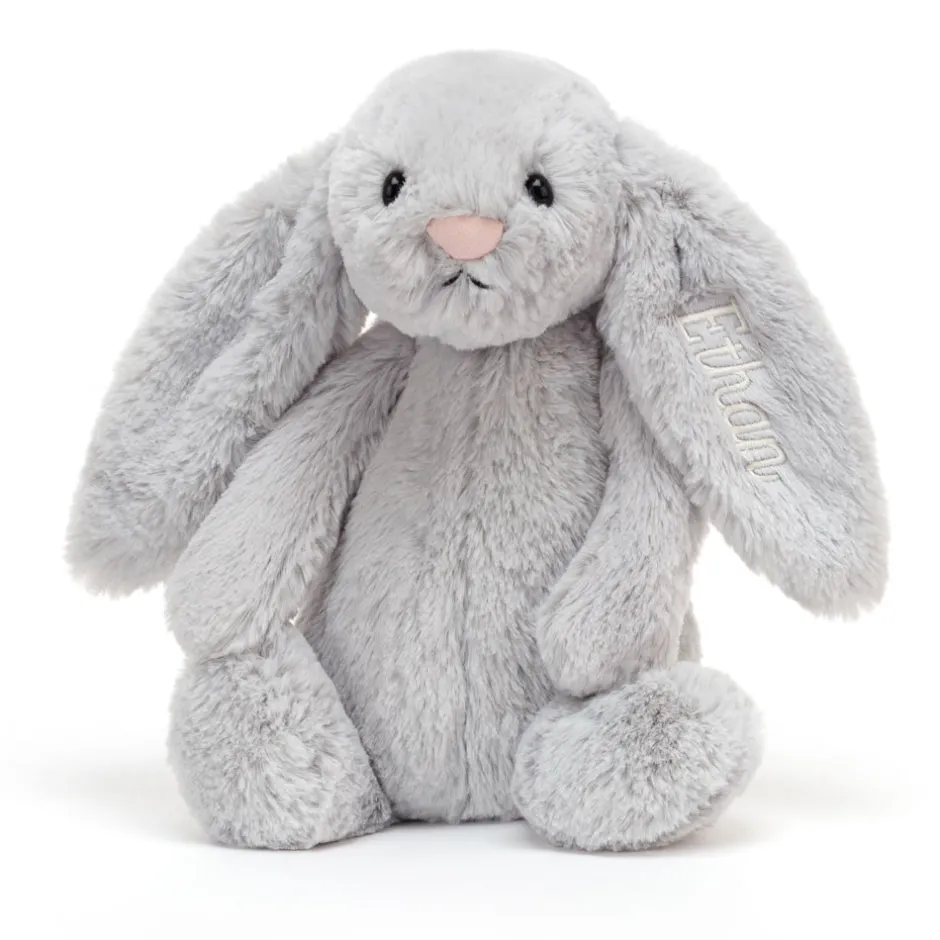 Personalised Bashful Silver Bunny Medium*Jellycat Sale