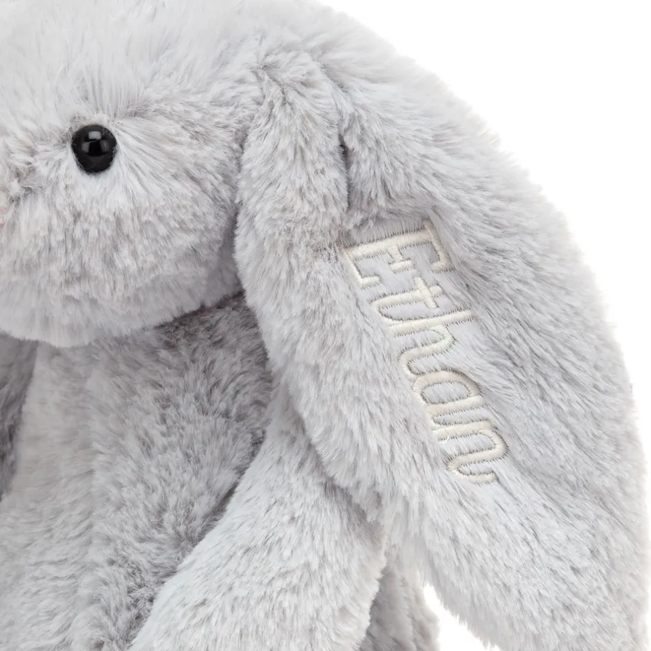 Personalised Bashful Silver Bunny Medium*Jellycat Sale