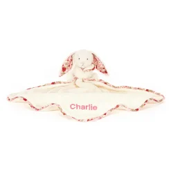 Personalised Blossom Cream Bunny 'Berry' Soother*Jellycat Online