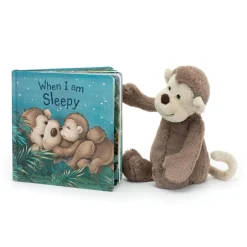 When I Am Sleepy Book and Bashful Monkey Medium*Jellycat Discount