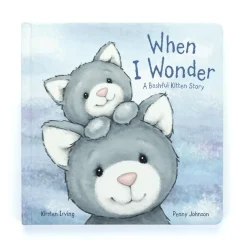 When I Wonder Book and Bashful Grey Kitty Medium*Jellycat Clearance